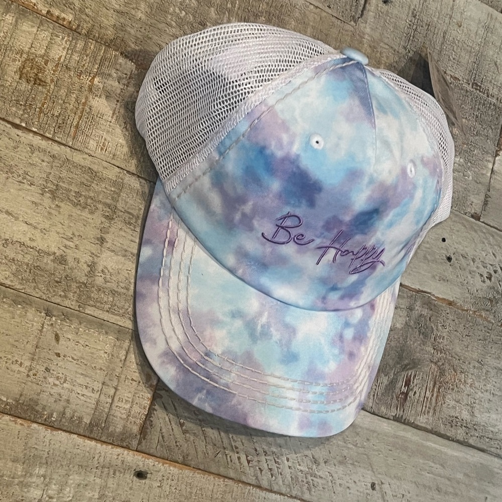 Kids Tie-Dye Cap - Blue and Purple